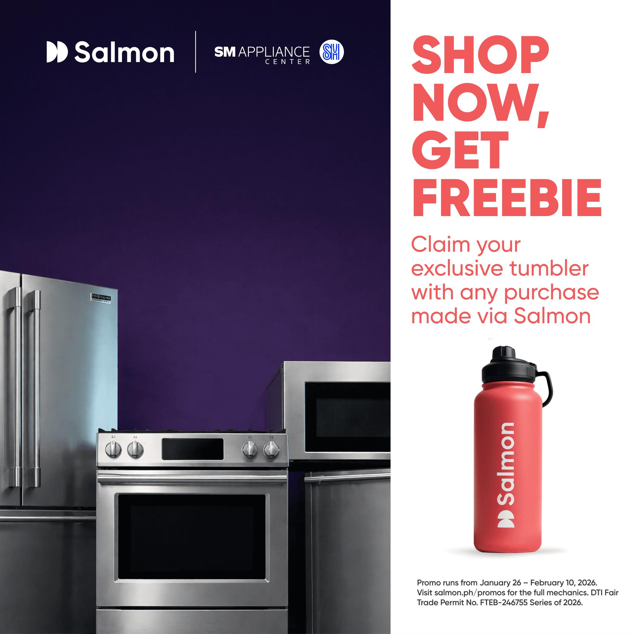 Shop with Salmon and get a freebie at SM Appliance Center!